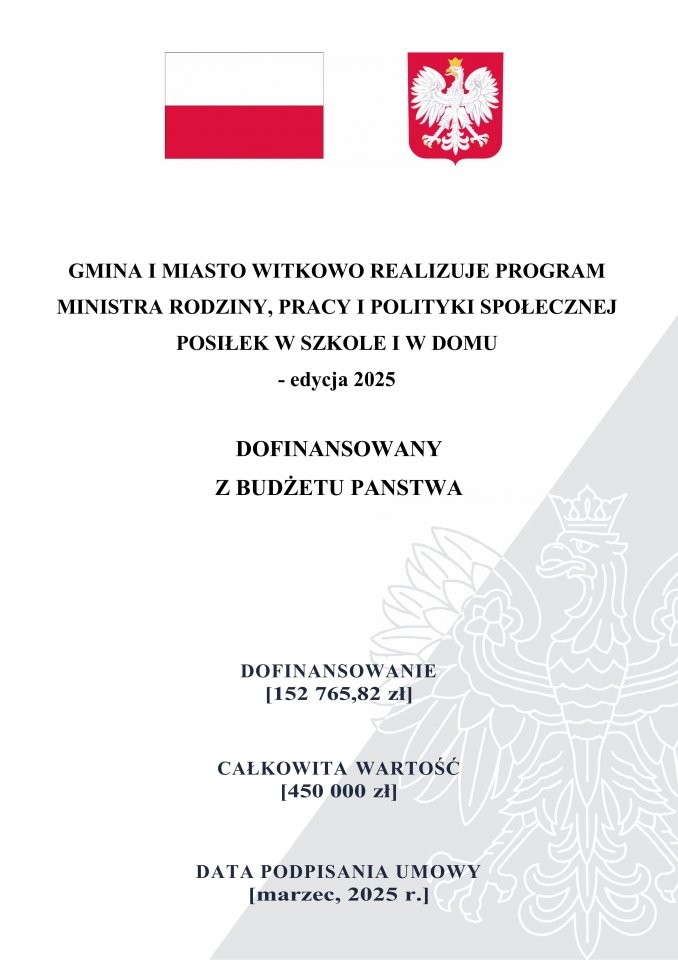 Program Posiłek w szkole na lata 2024 - 2028